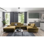 Γωνιακός Καναπές Restly-Moustardi-Δεξιά