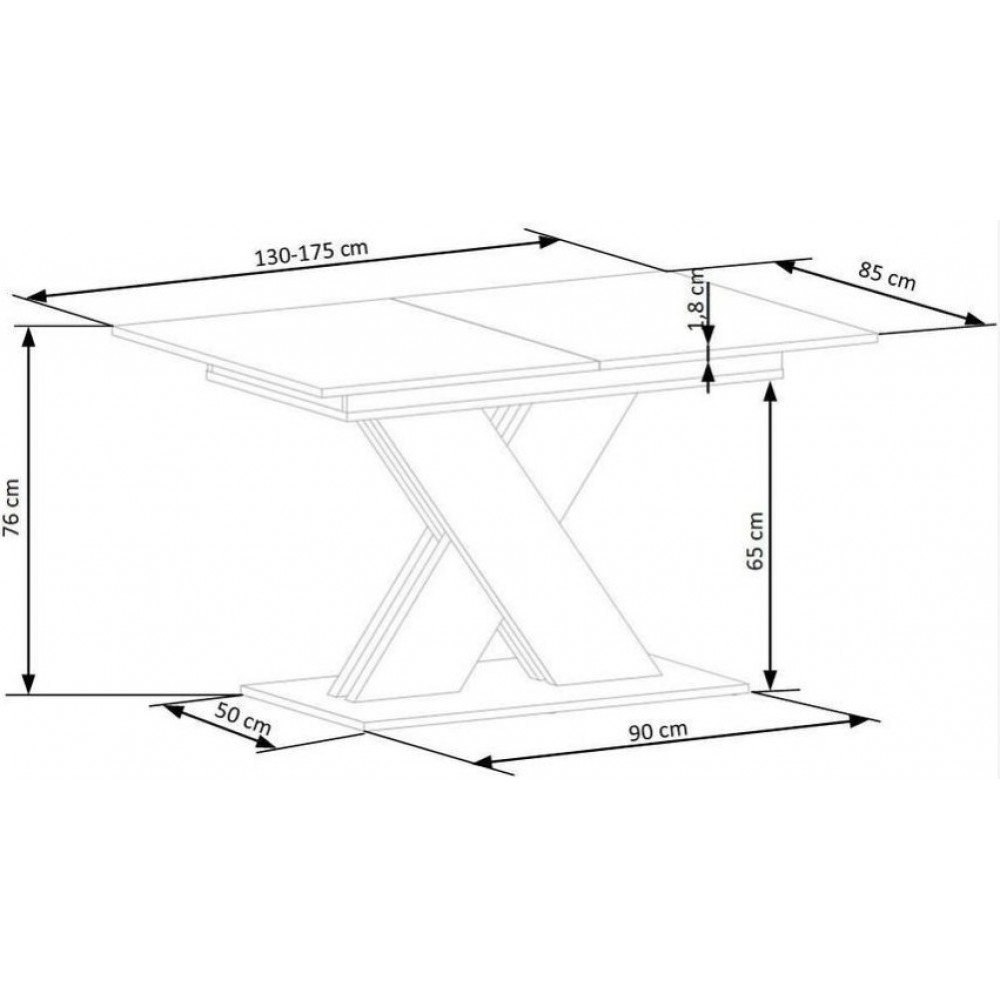 Τραπέζι Elto επεκτεινόμενο-Fusiko-Mavro