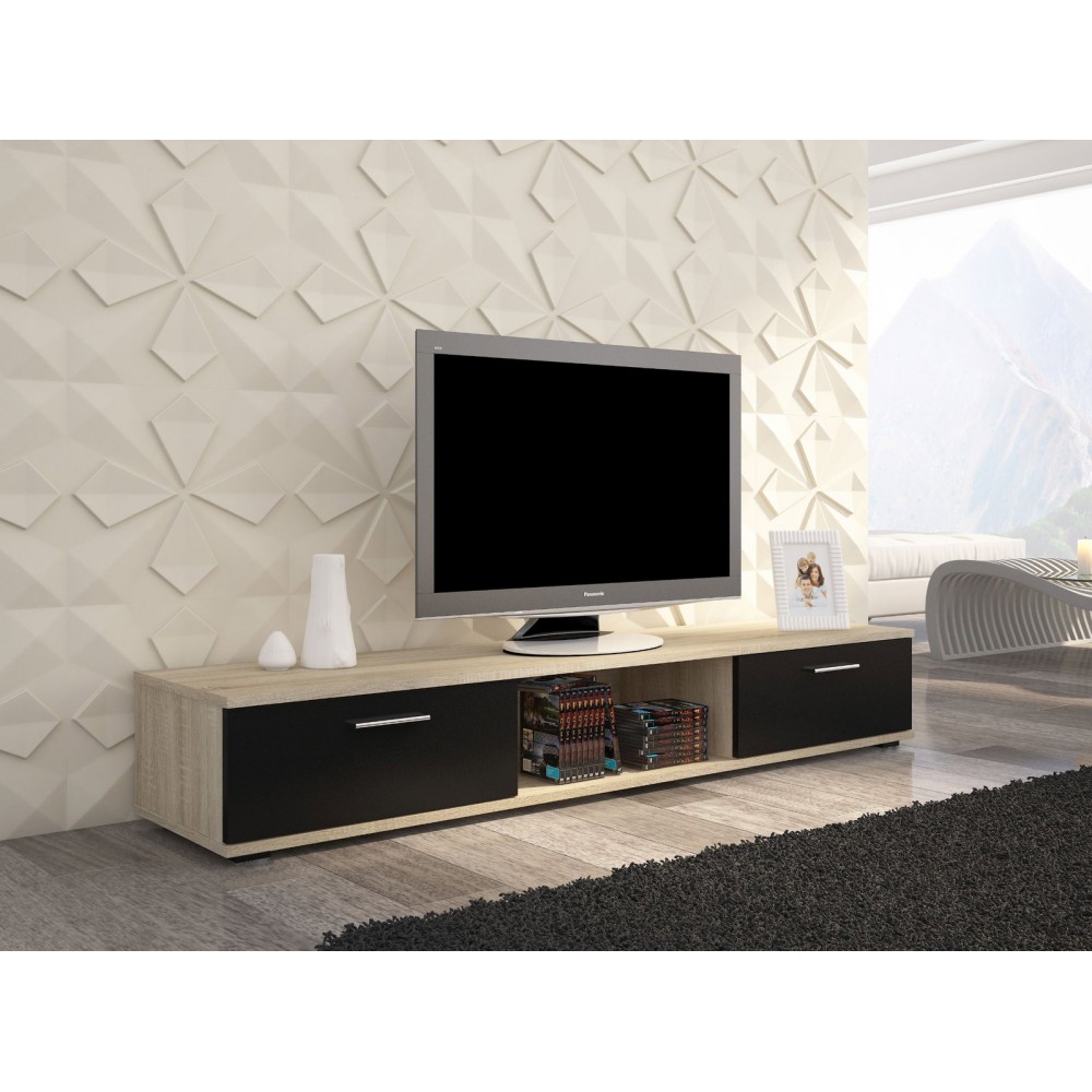 Έπιπλο τηλεόρασης Ancore-Fusiko-Mavro 176x40x28
