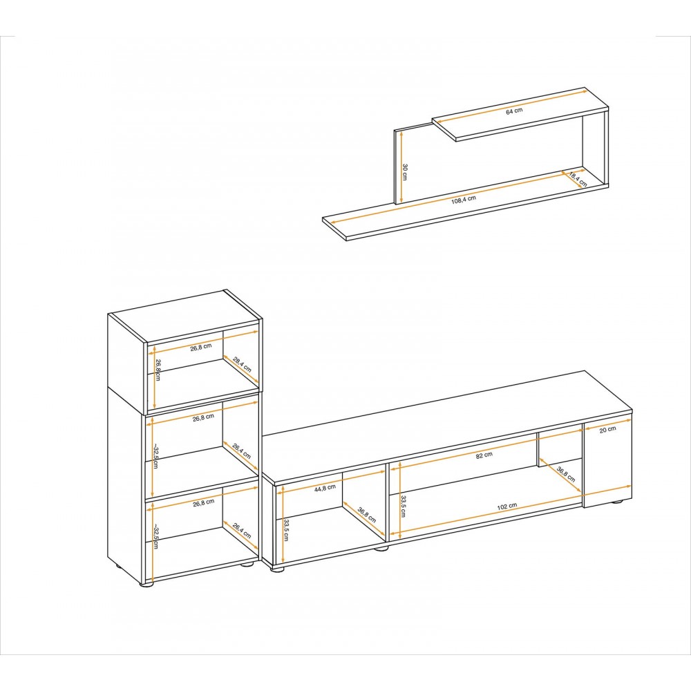 Σύνθετο σαλονιού Navabi-Leuko