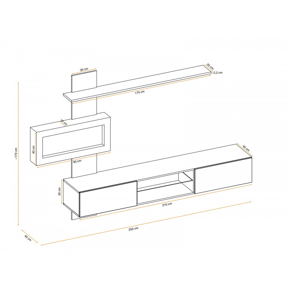 Σύνθετο σαλονιού Aram B