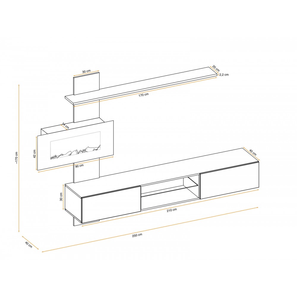 Σύνθετο σαλονιού Malik E