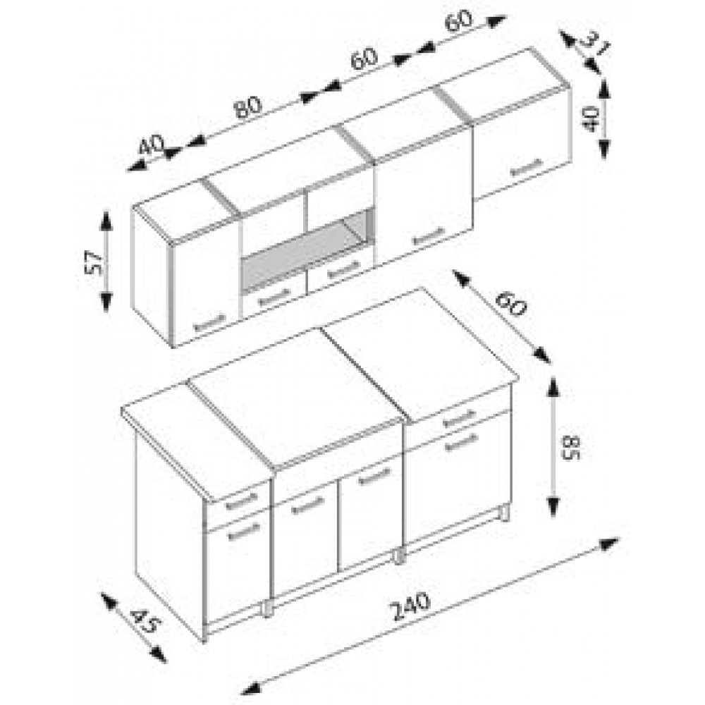 Σύνθεση κουζίνας Alex