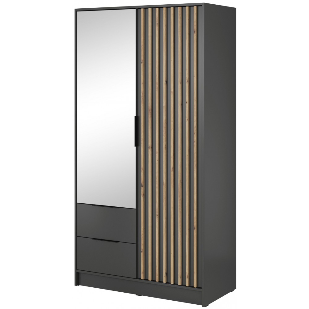 Ντουλάπα Nolan Δίφυλλη με καθρέπτη-Grafitis