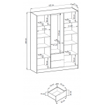 Ντουλάπα Nolan Τρίφυλλη-Gkri