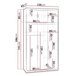 Ντουλάπα Elena 3D plus-Leuko