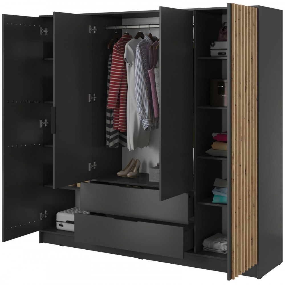 Ντουλάπα Nolan Τετράφυλλη-Grafitis