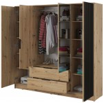 Ντουλάπα Nolan Τετράφυλλη με καθρέπτη-Fusiko