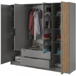 Ντουλάπα Nolan Τετράφυλλη με καθρέπτη-Gkri