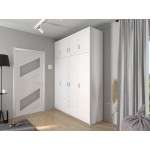 Ντουλάπα τετράφυλλη Elena 4D Plus-Leuko