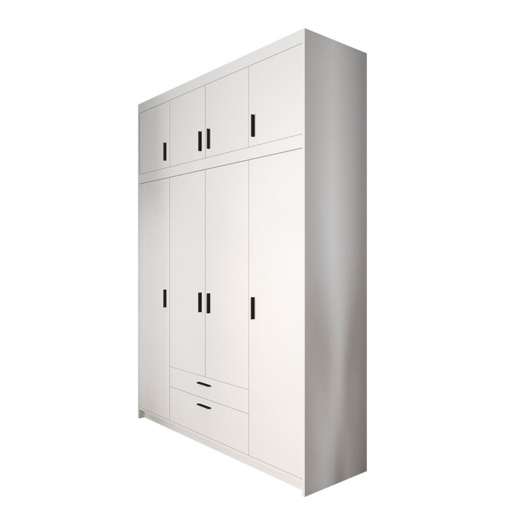 Ντουλάπα τετράφυλλη Elena 4D Plus-Leuko