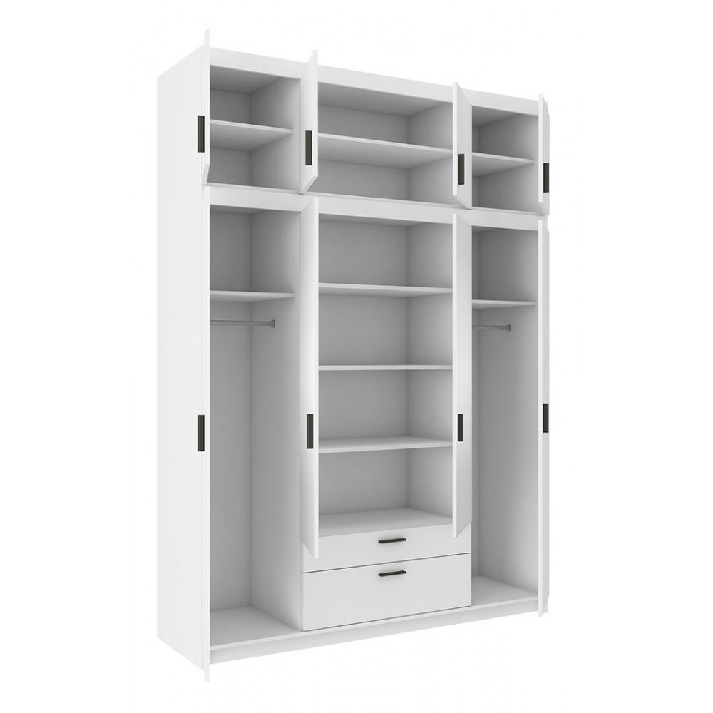 Ντουλάπα τετράφυλλη Elena 4D Plus 176x53x246