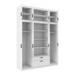 Ντουλάπα τετράφυλλη Elena 4D Plus 176x53x246