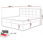 Επενδυμένο κρεβάτι Luanda-160 x 200-Mple