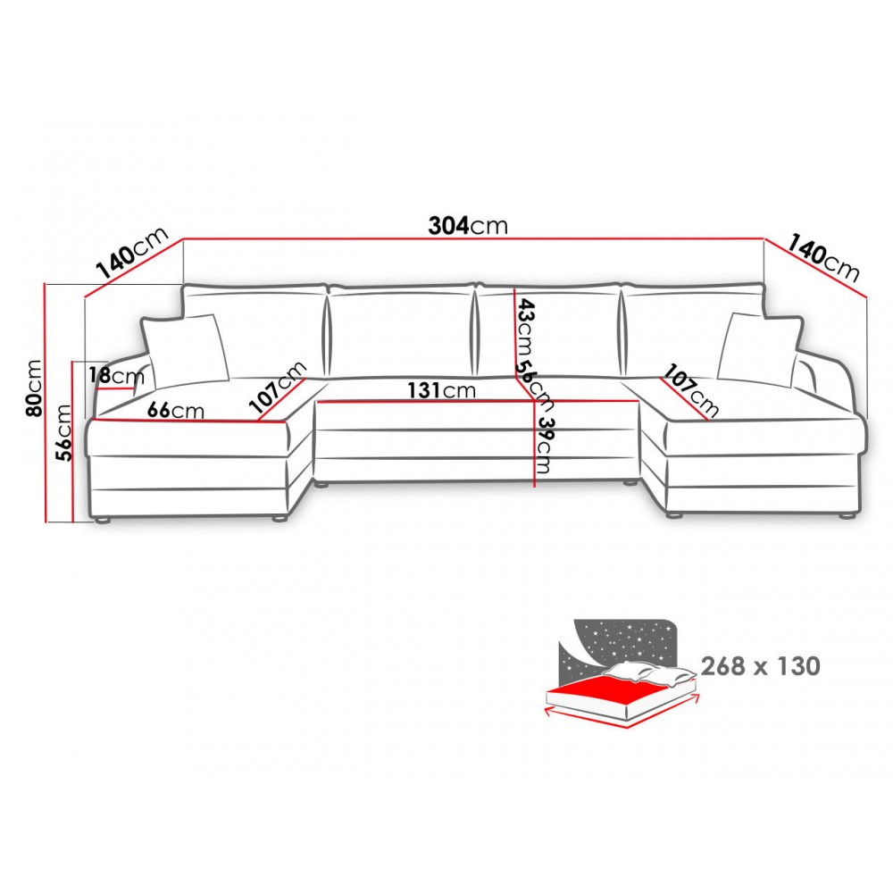 Γωνιακός καναπές Kris U