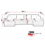 Γωνιακός καναπές Kris U