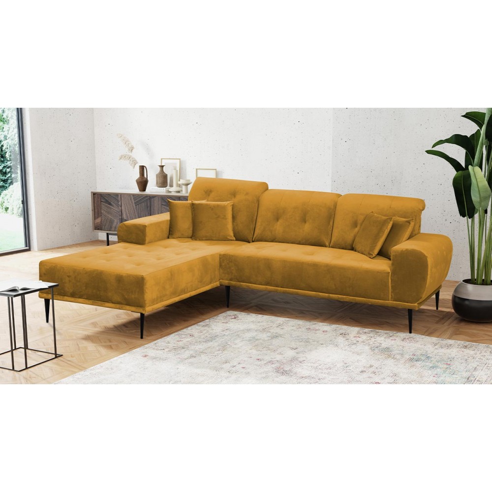 Γωνιακός καναπές Rapallo-Moustardi-Αριστερή