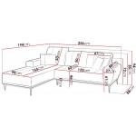 Γωνιακός καναπές Rapallo-Moustardi-Αριστερή
