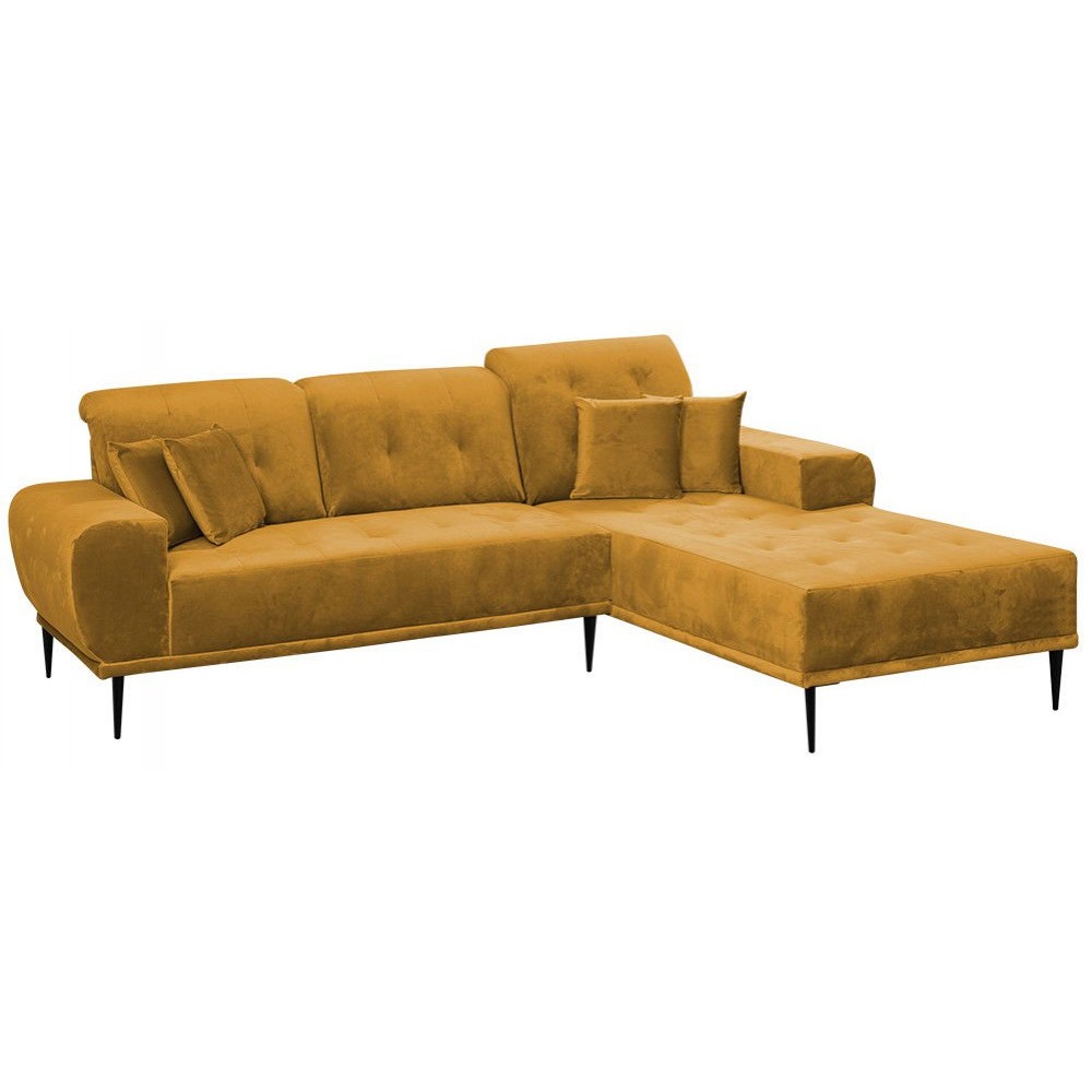 Γωνιακός καναπές Rapallo-Moustardi-Δεξιά