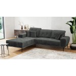 Γωνιακός καναπές Rapallo-Gkri Skouro-Αριστερή