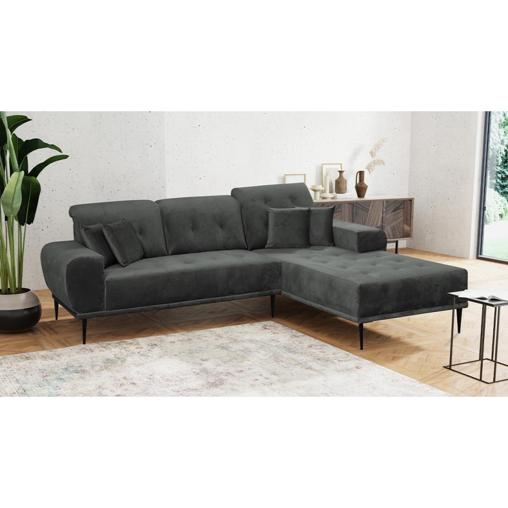 Γωνιακός καναπές Rapallo-Gkri Skouro-Δεξιά