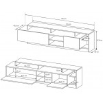 Σύνθετο σαλονιού Oak-Anthraki - Fusiko