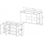 Μπουφές Oak-Anthraki - Fusiko