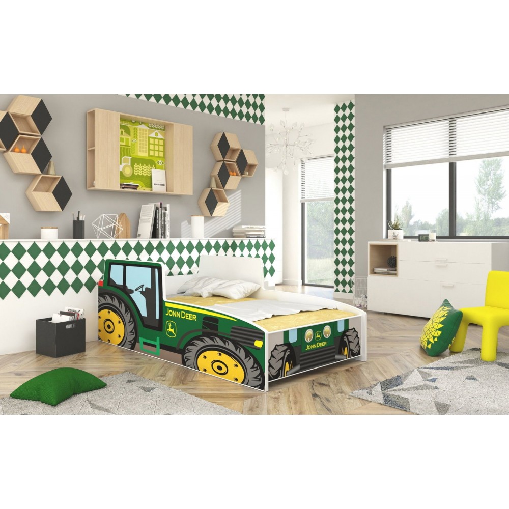 Παιδικό Κρεβάτι Agrotruck-160 x 80-Prasino 165x84x49