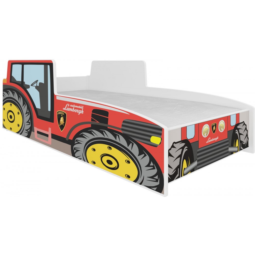 Παιδικό Κρεβάτι Agrotruck-140 x 70-Kokkino 154x74x60