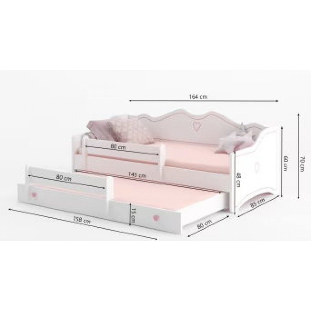 Παιδικό Κρεβάτι Haidi plus-Gkri 164x85x70