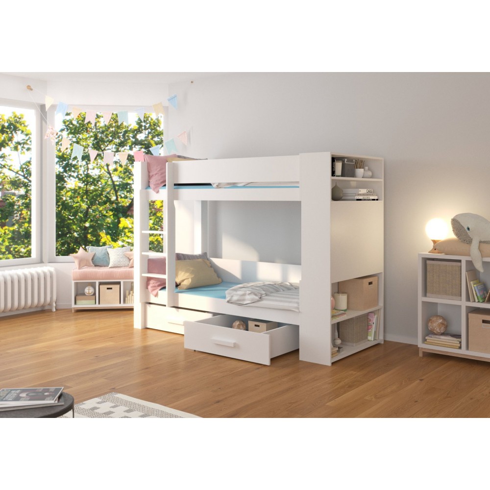 Κουκέτα Sveg-180 x 80-Leuko 210x94x160