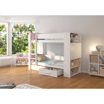 Κουκέτα Sveg-180 x 80-Leuko 210x94x160