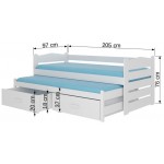 Παιδικό Κρεβάτι Camaro-Leuko Fusiko-200 x 90-Χωρίς προστατευτικό 206x97x80
