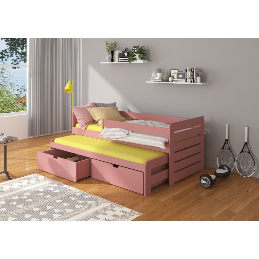 Παιδικό Κρεβάτι Mirko-180 x 80-Με προστατευτικό-Roz 186x87x80