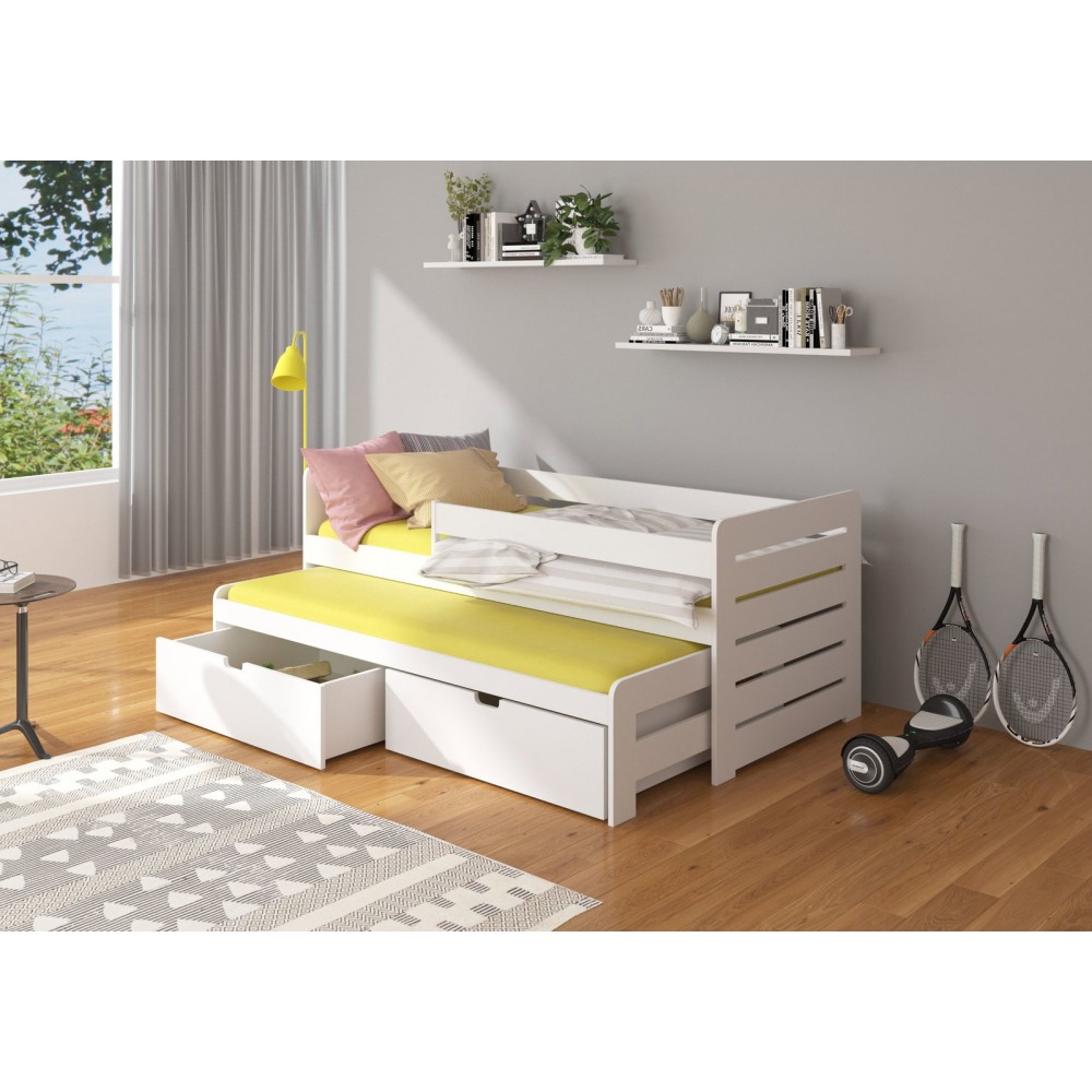 Παιδικό Κρεβάτι Mirko-200 x 90-Με προστατευτικό-Leuko 206x97x80
