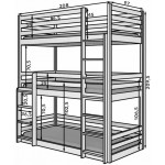 Κουκέτα Capolo-200 x 90-Leuko 208x97x210