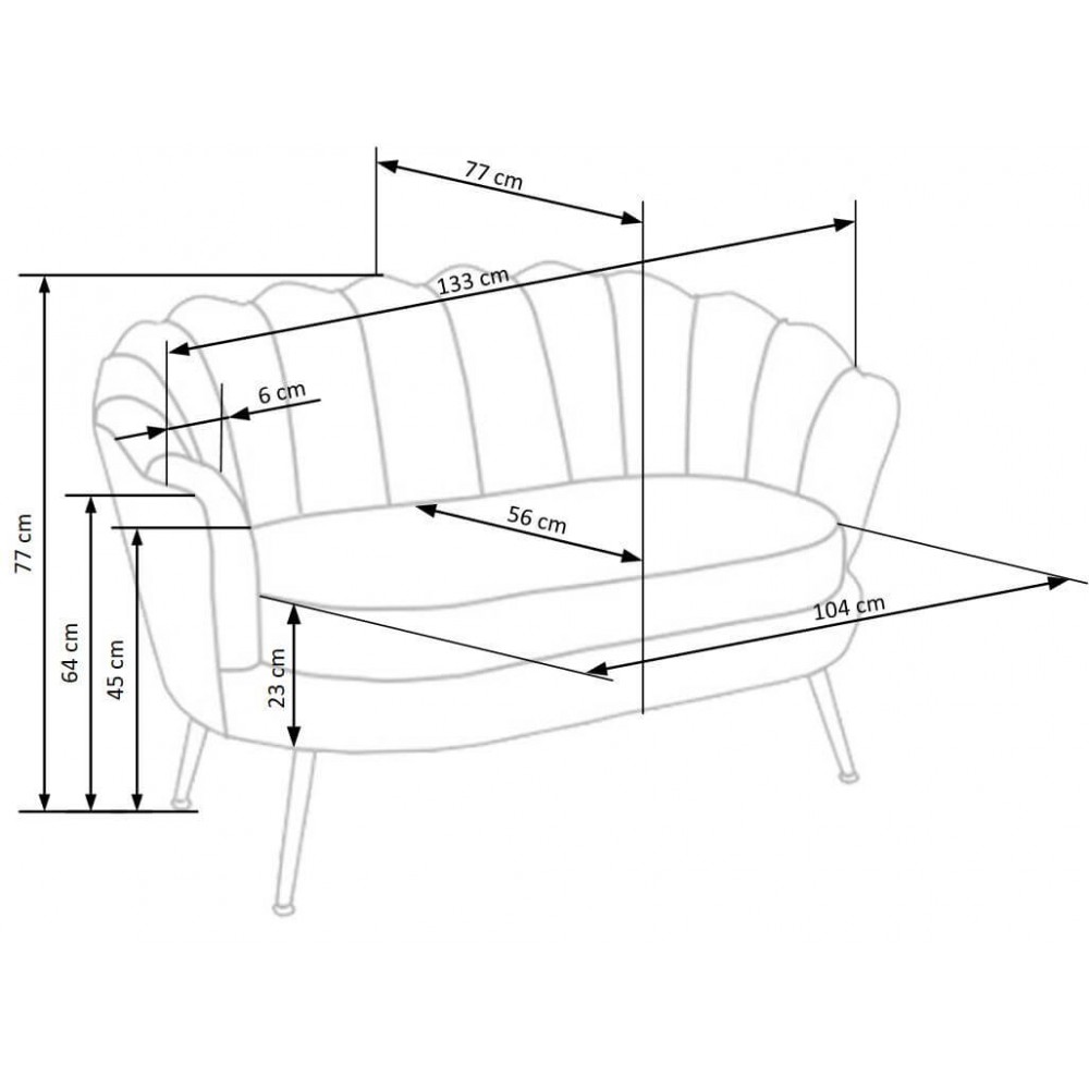 Καναπές Moli Διθέσιος-Roz