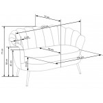 Καναπές Moli Διθέσιος-Roz