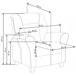 Πολυθρόνα Relax Vinci-Mple 90x90x102