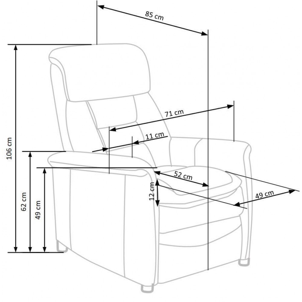 Πολυθρόνα Relax Hola-Gkri 71x85x106