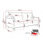 Καναπές - κρεβάτι Leon-Mple