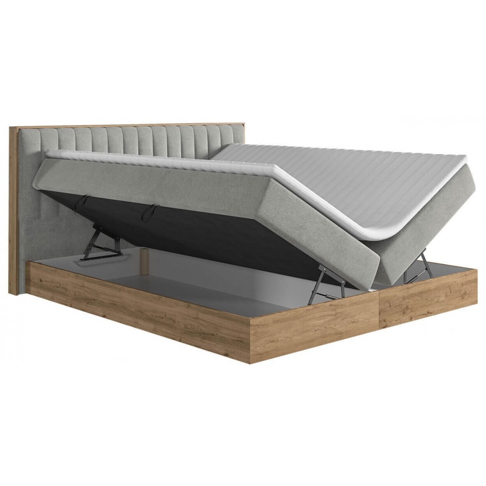 Επενδυμένο κρεβάτι Harmonica-Anthraki-180 x 200