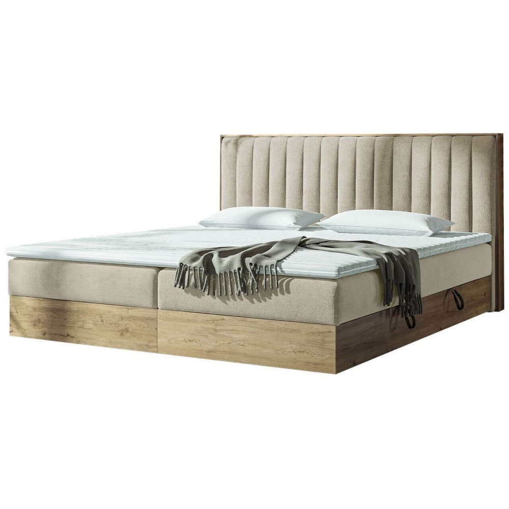 Επενδυμένο κρεβάτι Harmonica-Mpez-140 x 200