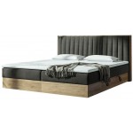 Επενδυμένο κρεβάτι Harmonica-Gkri Skouro-140 x 200