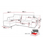 Γωνιακός καναπές Bari-Sapio milo