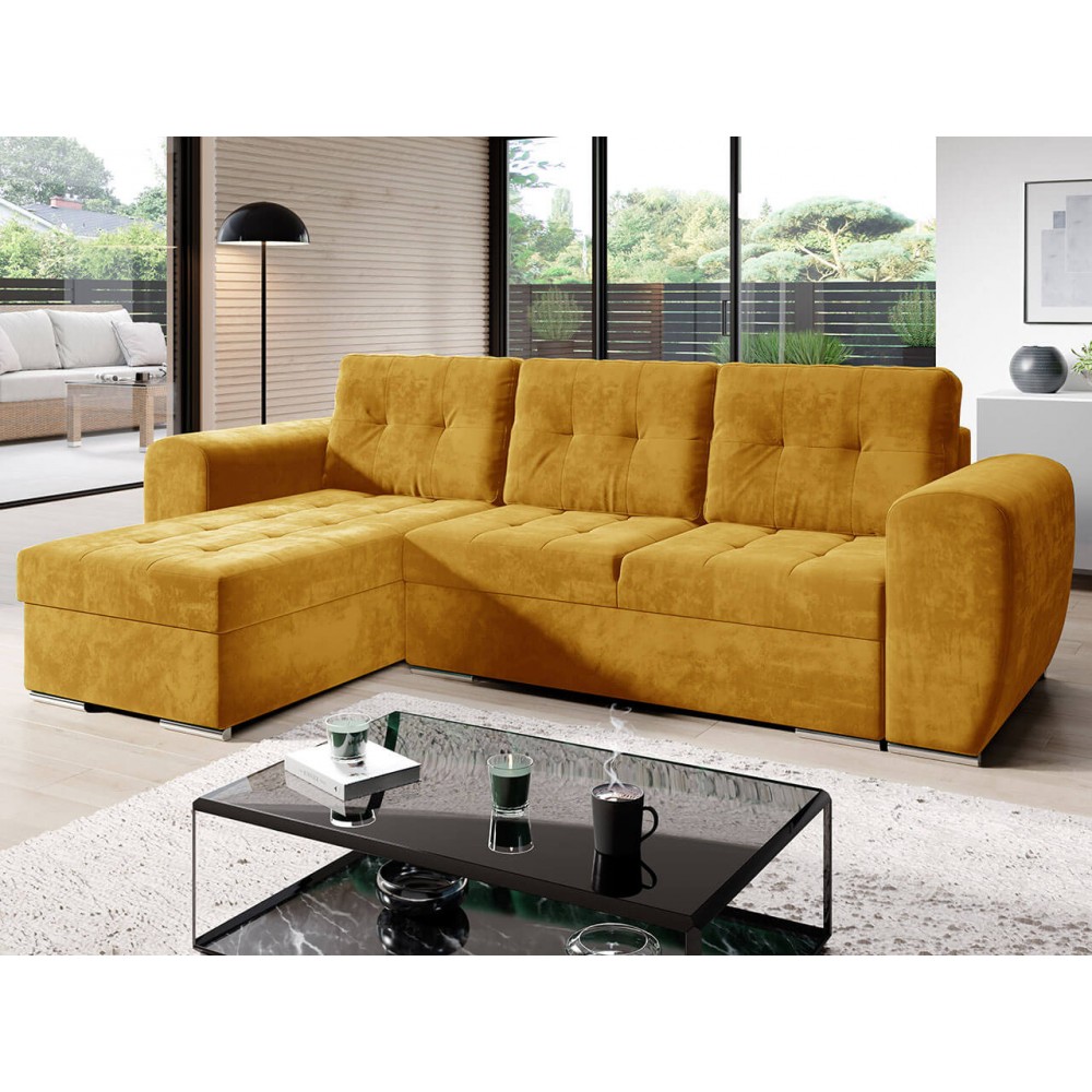 Γωνιακός καναπές Bari-Moustardi