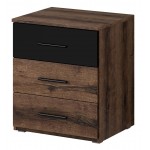 Κομοδίνο Delta Plus-Καρυδί - Μαύρο