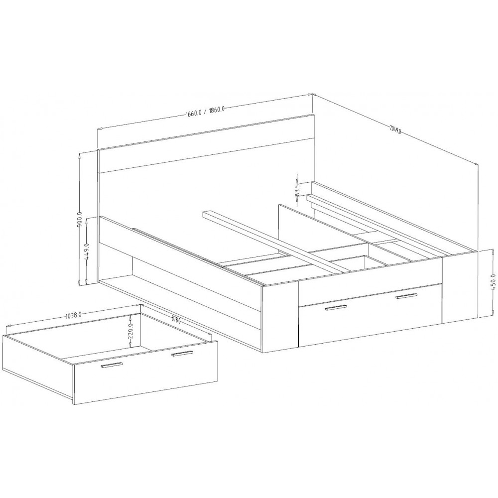 Κρεβάτι Delta II-180 x 200