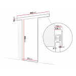 Συρόμενη πόρτα Rubi V-Fusiko-Mavro