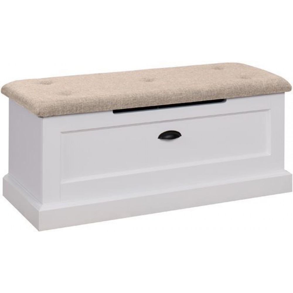 Αποθηκευτικό σκαμπό Sveri-Leuko - Mpez 100x42x41